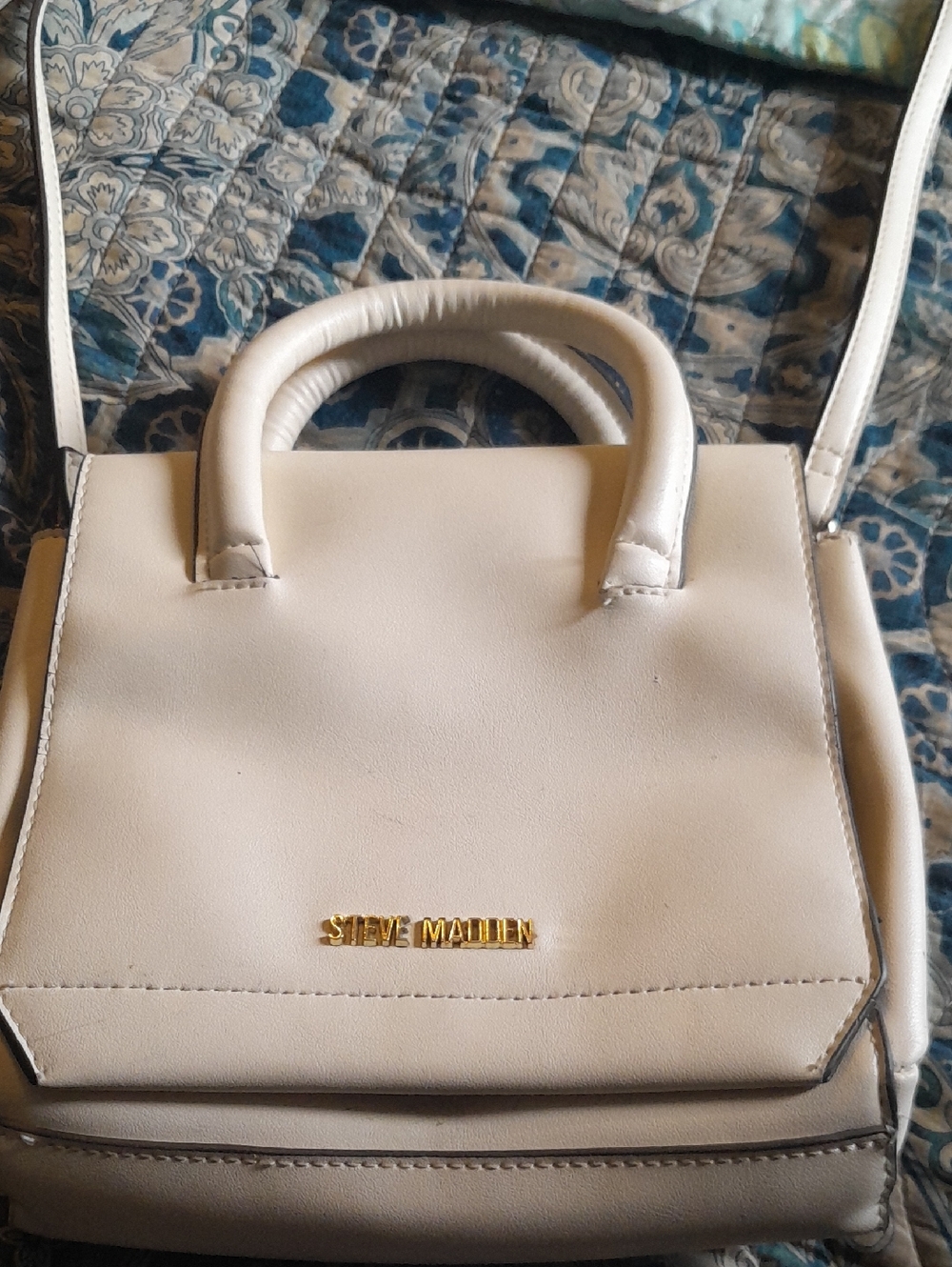Steve Madden Small White Shoulder Bag Preowned Good Condition